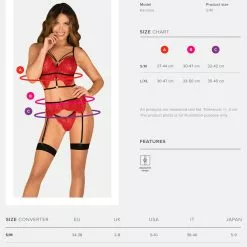 Obsessive Mettia Red Three Piece Set 19 Obsessive Mettia Red Three Piece Set -Stockings Shop Mayfair StockingsMettia set 9