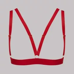 Maison Close Tapage Nocturne Red Cupless Triangle Bra -Stockings Shop Mayfair StockingsNaked Bra Tapage Nocturne Red 608647 2 2048x 42