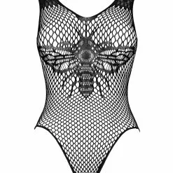 Obsessive Black Bee Open Bodysuit -Stockings Shop Mayfair StockingsObsessive B134 teddy packshot 2