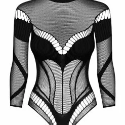 Obsessive Long Sleeved Open Bodysuit -Stockings Shop Mayfair StockingsObsessive B135 teddy pwf 2