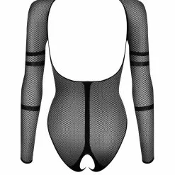Obsessive Crotchless Long Sleeved Sheer Bodysuit -Stockings Shop Mayfair StockingsObsessive B137 teddy pwb 1