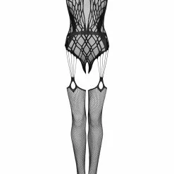 Obsessive Geometric Design Fishnet Bodystocking -Stockings Shop Mayfair StockingsObsessive G324 bodystoking pwf 1