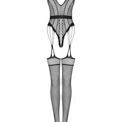 Obsessive Cut-Out Design Fishnet Bodystocking -Stockings Shop Mayfair StockingsObsessive G327 bodystocking pwf 1