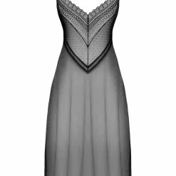 Obsessive Black Estiqua Long Chemise -Stockings Shop Mayfair StockingsObsessive estiqua chemise pwb 2