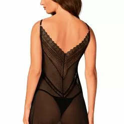 Obsessive Black Estiqua Long Chemise -Stockings Shop Mayfair StockingsObsessive estiqua chemise aab 5