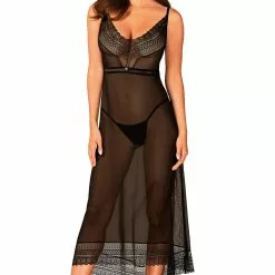 Obsessive Black Estiqua Long Chemise