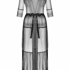 Obsessive Black Estiqua Peignoir -Stockings Shop Mayfair StockingsObsessive estiqua peignoir pwf 3