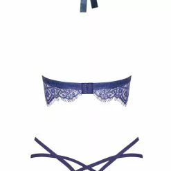 Obsessive Blue Flowlace Two Piece Set -Stockings Shop Mayfair StockingsObsessive flowlace set back packshot 30
