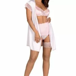 Obsessive Pink Three Piece Set 12 Obsessive Pink Three Piece Set -Stockings Shop Mayfair StockingsObsessive girlly peignoir 2 8