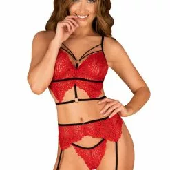 Obsessive Mettia Red Three Piece Set 12 Obsessive Mettia Red Three Piece Set -Stockings Shop Mayfair StockingsObsessive mettia set 2 16