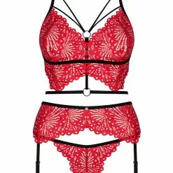 Obsessive Mettia Red Three Piece Set 17 Obsessive Mettia Red Three Piece Set -Stockings Shop Mayfair StockingsObsessive mettia set packshot 34