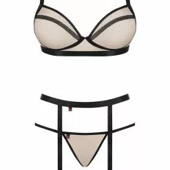 Obsessive Nudelia Three Piece Set -Stockings Shop Mayfair StockingsObsessive nudelia set nude packshot 4
