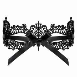 Obsessive Black Lace Mask -Stockings Shop Mayfair StockingsObsessive A701 back packshot 1