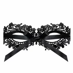 Obsessive Black Guipure Lace Mask