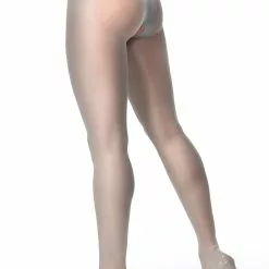 MissO 40 Denier Shiny Open Crotch Grey Tights -Stockings Shop Mayfair StockingsP102 gray1 6