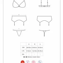 Obsessive Arisha 3 Piece Set -Stockings Shop Mayfair Stockingsarisha set with garter 5