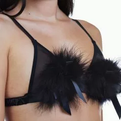 Playful Promises Bettie Page Powder Puff Triangle Bra Black -Stockings Shop Mayfair Stockingsbettie page lingerie core bra bettie page powder puff triangle black 15567273263152 1024x1024 4