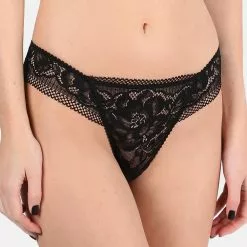 Jolidon Rock DJ Black Lace Thong -Stockings Shop Mayfair Stockingsd2237 d2237.neg 4 49