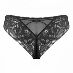 Jolidon Rock DJ Black Lace Brazilian Knicker -Stockings Shop Mayfair Stockingsd2239 d2239.neg 4 79