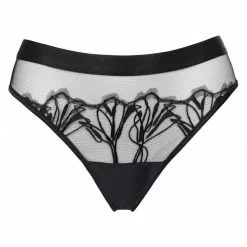 Jolidon Supreme Black Lace Brazilian Knicker -Stockings Shop Mayfair Stockingsd2243 d2243.neg 1 2 134