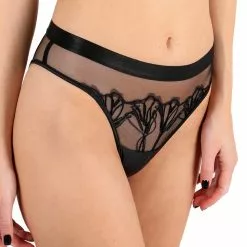 Jolidon Supreme Black Lace Brazilian Knicker -Stockings Shop Mayfair Stockingsd2243 d2243.neg 1 39
