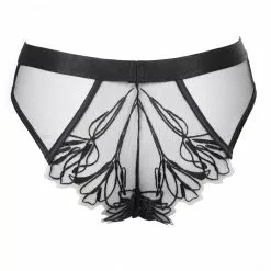 Jolidon Supreme Black Lace Brazilian Knicker -Stockings Shop Mayfair Stockingsd2243 d2243.neg 2 2 135