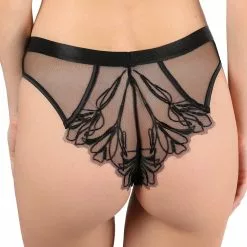 Jolidon Supreme Black Lace Brazilian Knicker -Stockings Shop Mayfair Stockingsd2243 d2243.neg 2 41
