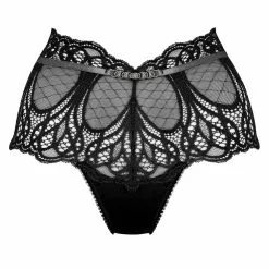 Jolidon Angels Black High Waist Brazilian Knicker -Stockings Shop Mayfair Stockingsd2250 d2250.neg 1copy 121