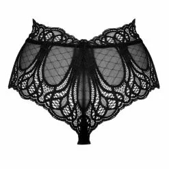 Jolidon Angels Black High Waist Brazilian Knicker -Stockings Shop Mayfair Stockingsd2250 d2250.neg 2copy 123