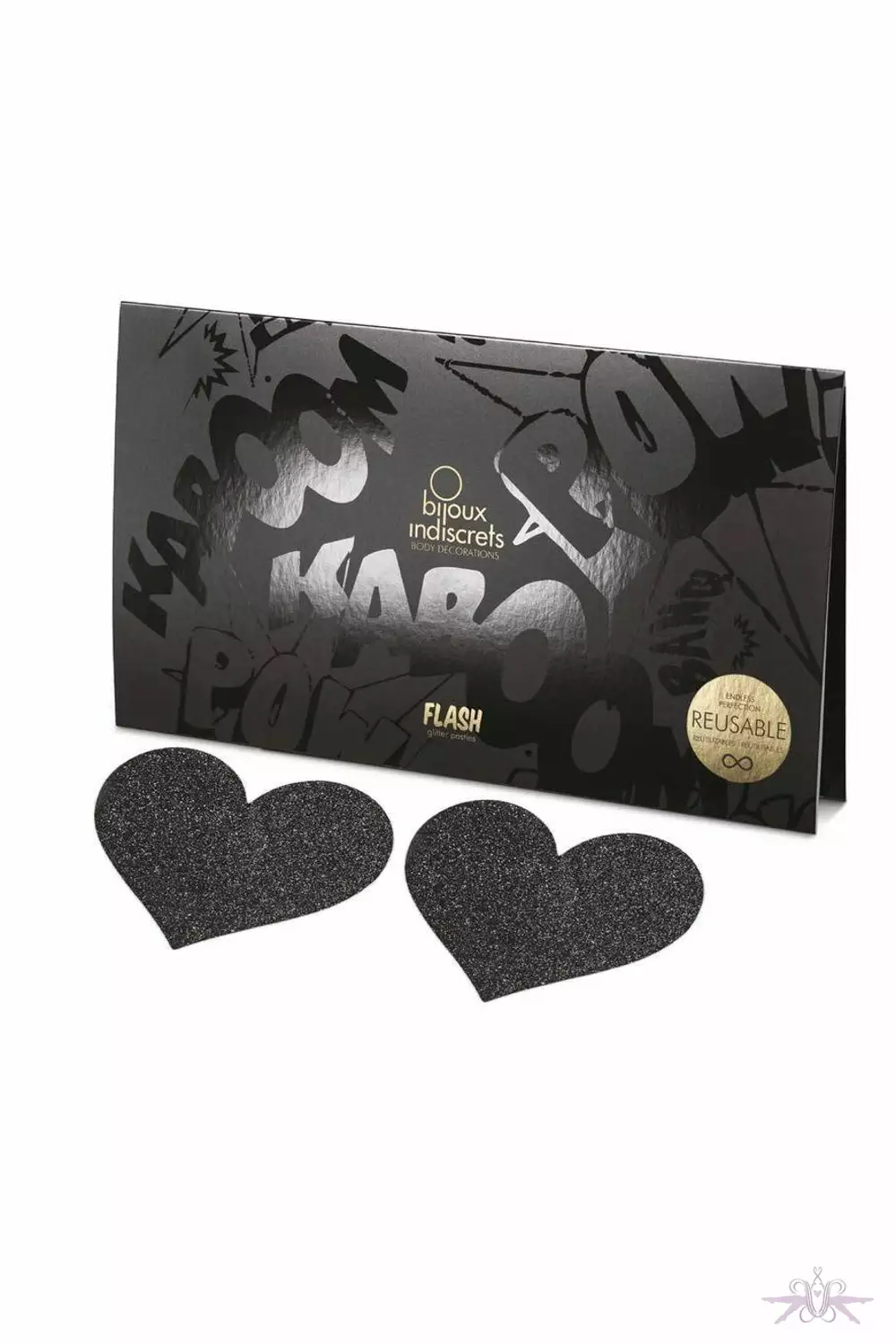 Bijoux Indiscrets Black Heart Nipple Pasties 2 Bijoux Indiscrets Black Heart Nipple Pasties - Image 2