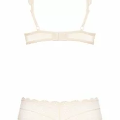 Obsessive Pearl Halter Neck Lace 2 Piece Set -Stockings Shop Mayfair Stockingsobsessive 857 set 2 back packshot 18