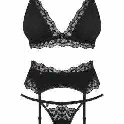 Obsessive Arisha 3 Piece Set -Stockings Shop Mayfair Stockingsobsessive arisha set with garter belt packshot 2