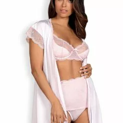 Obsessive Pink Three Piece Set 11 Obsessive Pink Three Piece Set -Stockings Shop Mayfair Stockingsobsessive girlly peignoir 2 2 12