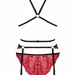 Obsessive Mettia Red Three Piece Set 18 Obsessive Mettia Red Three Piece Set -Stockings Shop Mayfair Stockingsobsessive mettia set back packshot 2 52