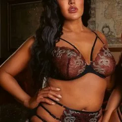 Playful Promises Red Dakota Embroidered High Waist Brief