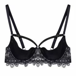 Playful Promises Anaise Quarter Cup Bra -Stockings Shop Mayfair Stockingsplayful promises pp3202b playful promises anaise black quarter cup bra 28882822004784 2048x2048 3