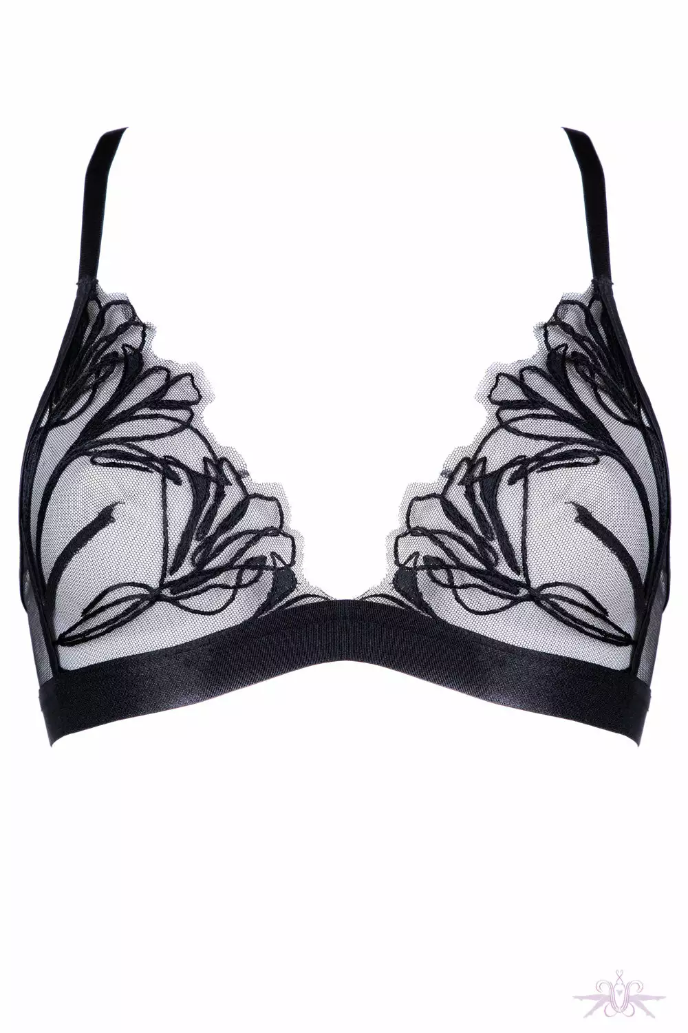 Jolidon Supreme Lace Triangle Black Bra 7 Jolidon Supreme Lace Triangle Black Bra - Image 7