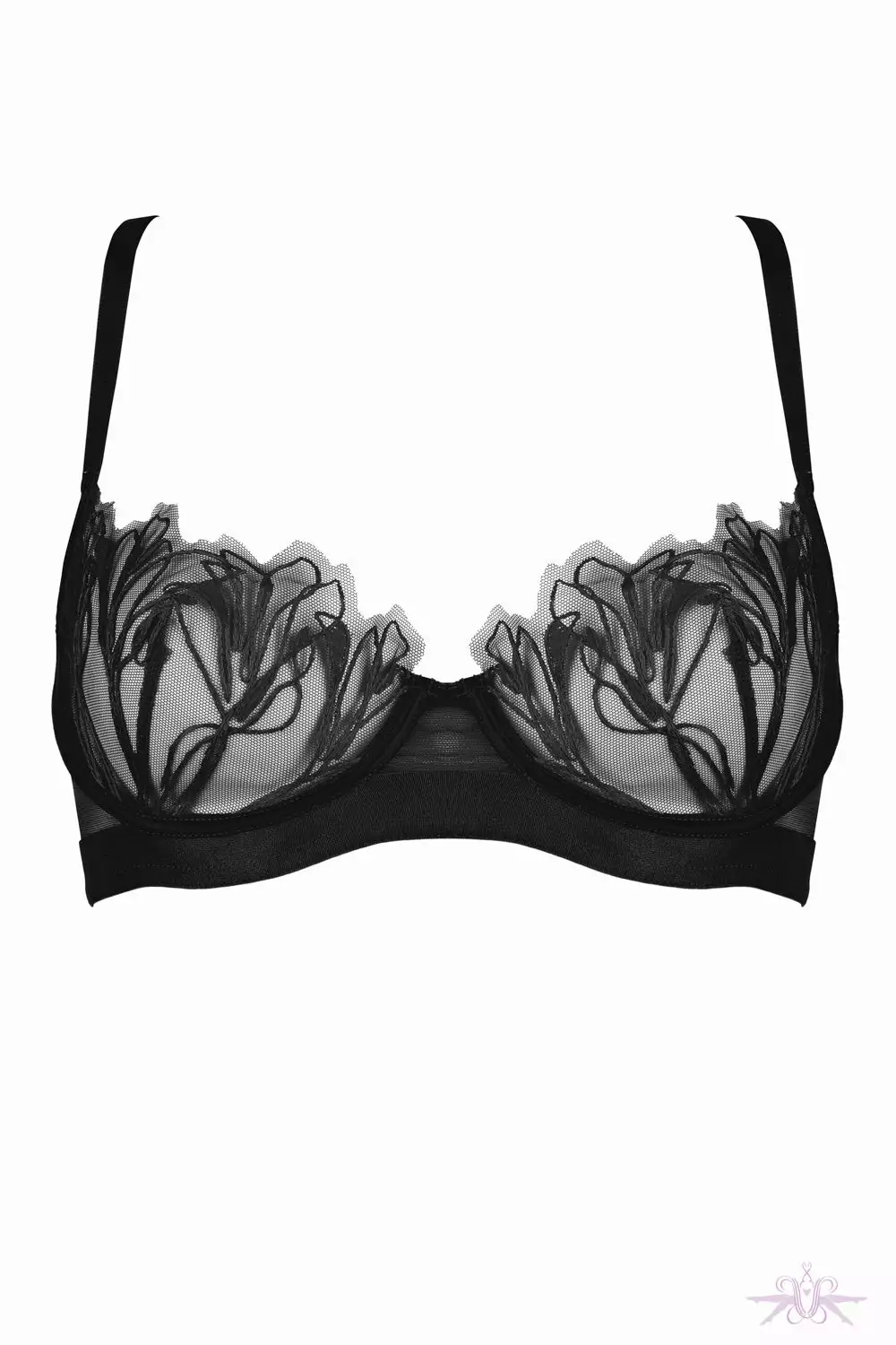Jolidon Supreme Lace Underwired Black Bra 7 Jolidon Supreme Lace Underwired Black Bra - Image 7