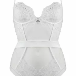 Prelude Milano Prelude Marlene White Bodysuit -Stockings Shop Mayfair Stockingsyh306 yh306.alb 1 44