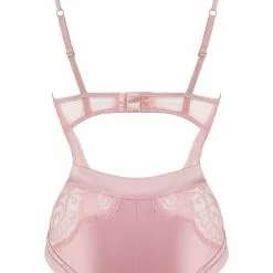 Prelude Milano Prelude Marlene Pink Bodysuit -Stockings Shop Mayfair Stockingsyh306 yh306.roz 2 40