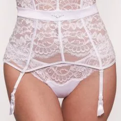 Prelude Milano Marlene White Suspender Belt -Stockings Shop Mayfair Stockingsyj300 yj300.alb 3 73