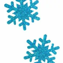 NevaNude Turquoise Glitter Snowflake Christmas Nipple Pasties