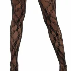 STARLINE Vinyl Top Lace Thigh Highs