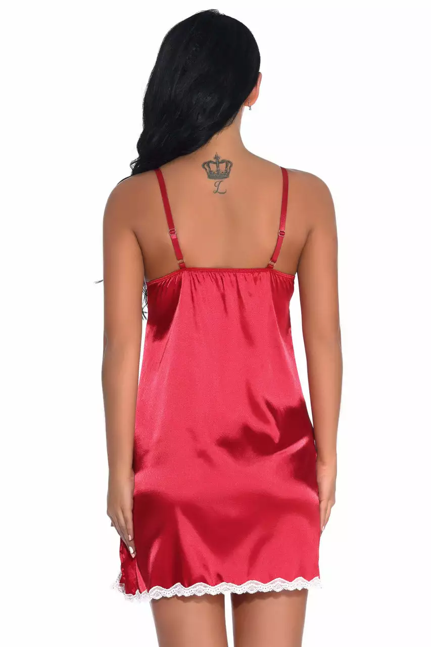 3WISHES Lovely Lace And Satin Chemise 4 3WISHES Lovely Lace And Satin Chemise - Image 4