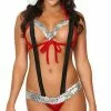 3WISHES Sequin Santa Lingerie Costume