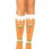 LEG AVENUE Gingerbread Man Knee Highs