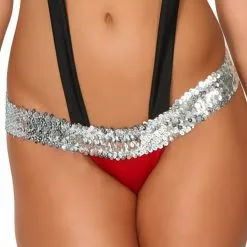 3WISHES Sequin Santa Lingerie Costume -Stockings Shop apivake7z 87022