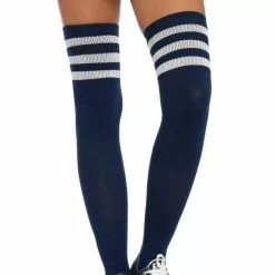 LEG AVENUE Striped Thigh High Stockings -Stockings Shop apiwetict 90083