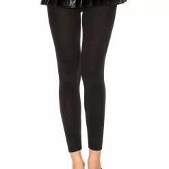 MUSIC LEGS Black Opaque Footless Tights