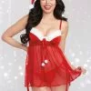 Dreamgirl Santa Babydoll Set